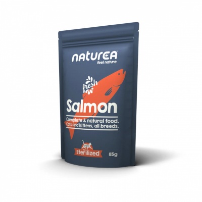 NATUREA konservs kaķiem ar lasi 85g