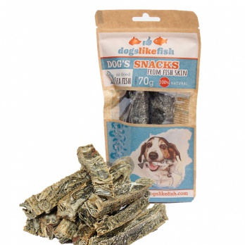 Dogs like fish - Mencas ādas stienīši 70g