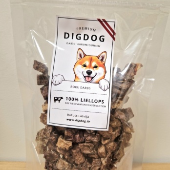 DigDog - Liellopa plaušu kubiņi 40g