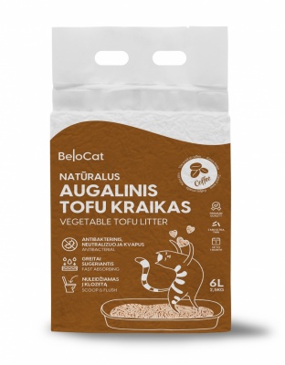 BeloCat Tofu Clumping Cat Litter Coffee 6l