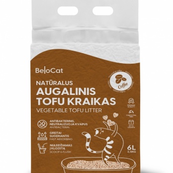 BeloCat Tofu Clumping Cat Litter Coffee 6l