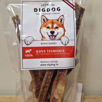 DigDog - Liellopa tesmeņa strēmeles 50g
