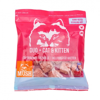 MUSH DUO+ Kaķiem/kaķēniem vista/liellops 500G
