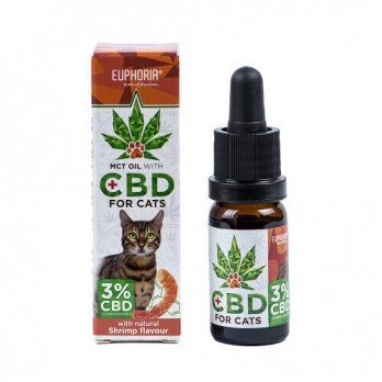 Euphoria  CBD eļļa kaķiem ar garneļu garšu 3%