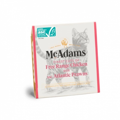 McAdams konservi kaķiem/kaķēniem Vistas/Garneles 100g