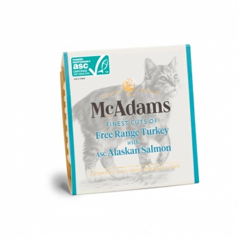 McAdams konservi kaķiem/kaķēniem Tītars/Lasis 100g