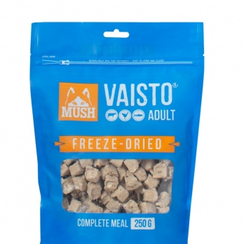 MUSH VAISTO Liofilizētā barība liellops/tītars/lasis 250g