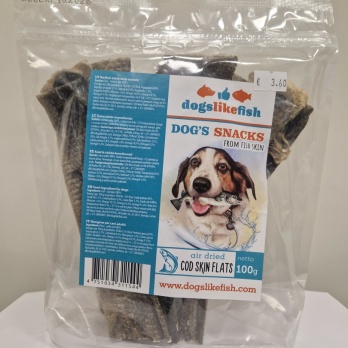 Dogs like fish - Mencas ādas plāksnes 100g