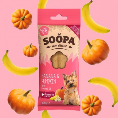 Soopa Dental Sticks banāns & ķirbis maziem suņiem
