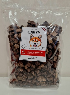 DigDog - Liellopa plaušu kubiņi 250g