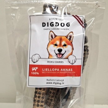 DigDog - Liellopa aknu strēmelītes 250g