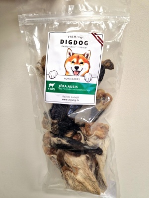 Digdog - Jēra auss ar spalvu 100g