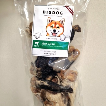 Digdog - Jēra auss ar spalvu 100g